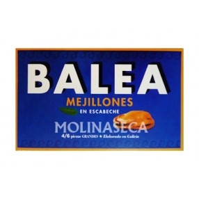 BALEA Mejillones en escabeche grandes 4/6 piezas lata 115 grs